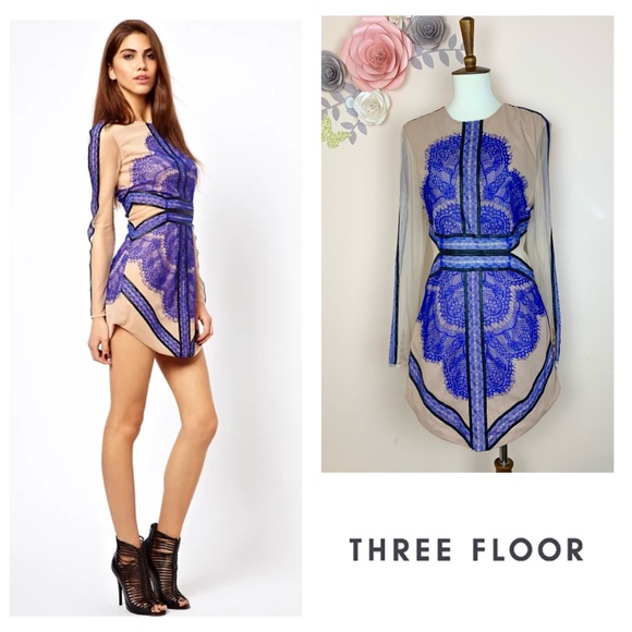 THREE FLOOR CHINA Blue Lace Dress - Picture 2 of 16